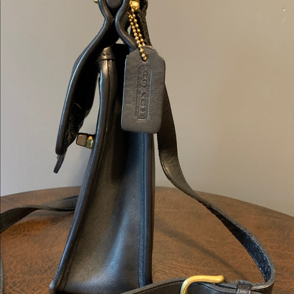 Vintage COACH Murphy Station Bag 9930 Classic Black Leather Handbag - Picture 7 of 7